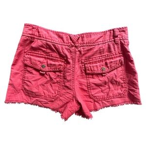 Free People Cargo Coral Raw Finished Hem 3” inseam Stretchy 4